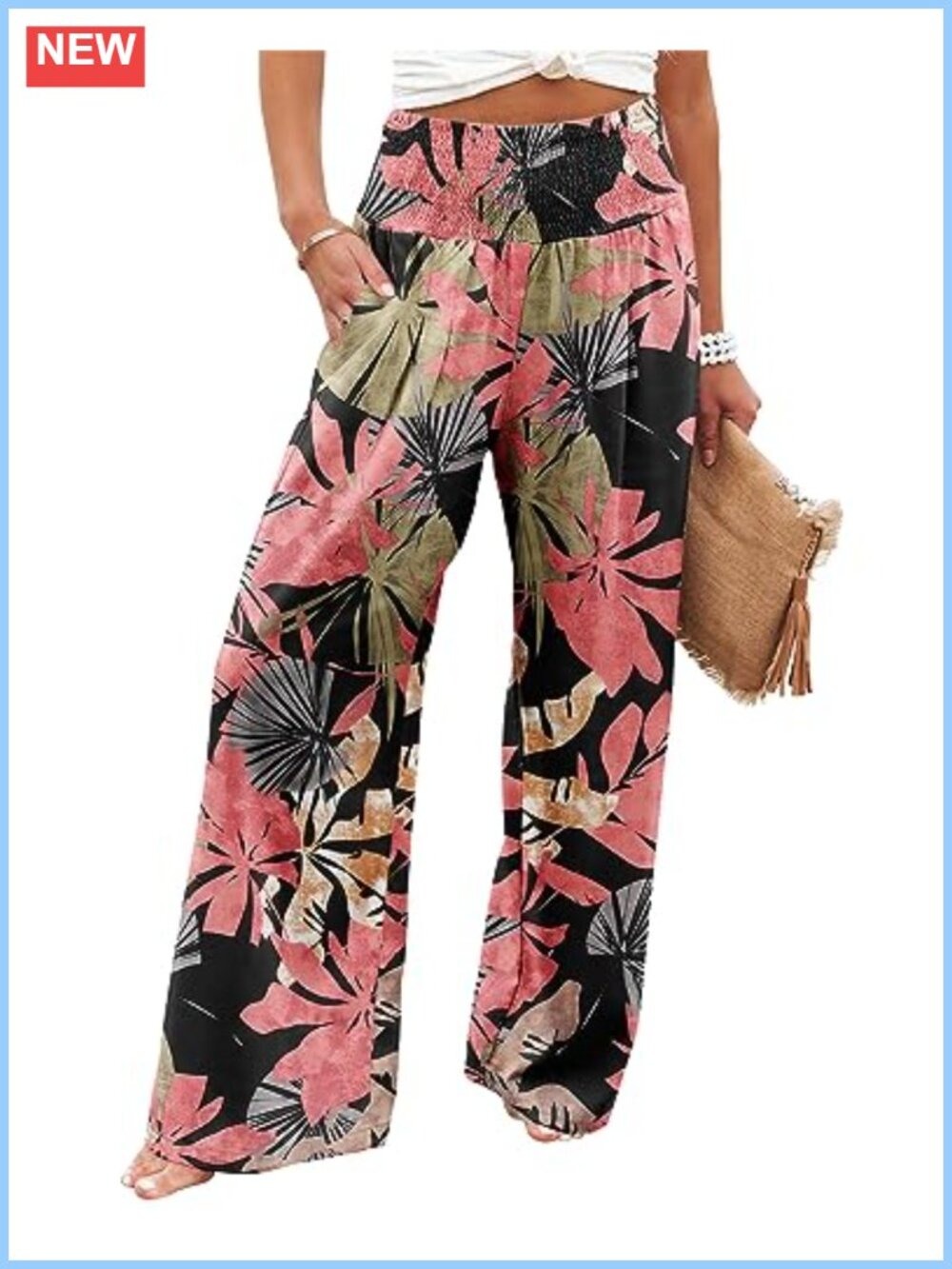 High Waisted Wide Leg Palazzo Pants Casual Lounge with Pockets